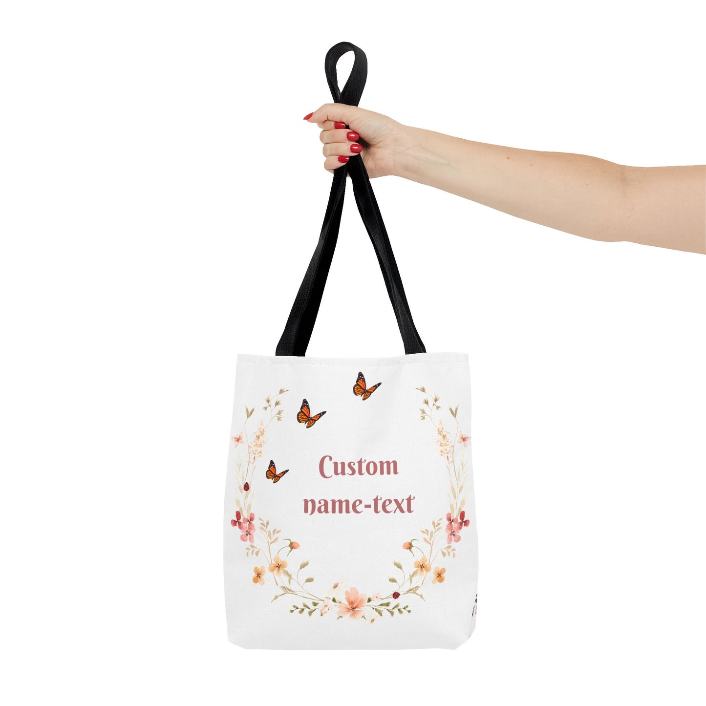 Personalized Tote Bag / Flowery