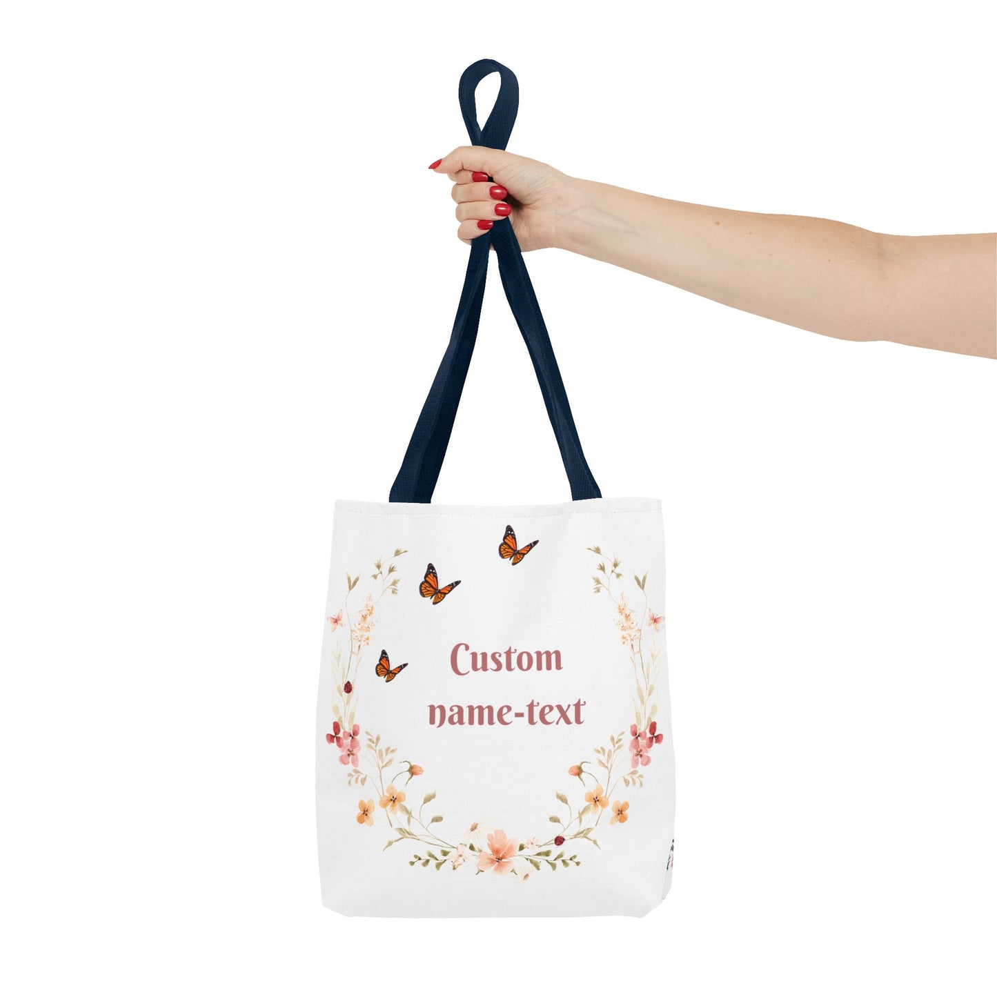 Personalized Tote Bag / Flowery