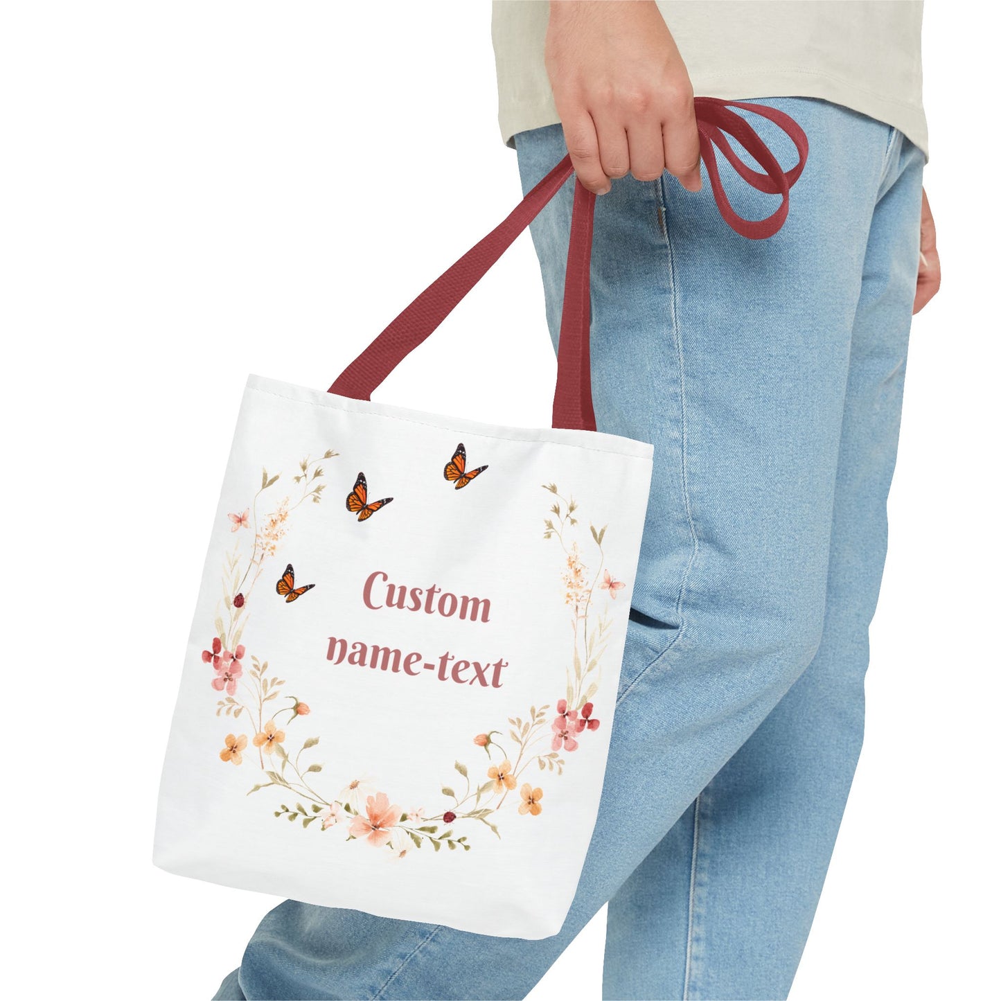 Personalized Tote Bag / Flowery