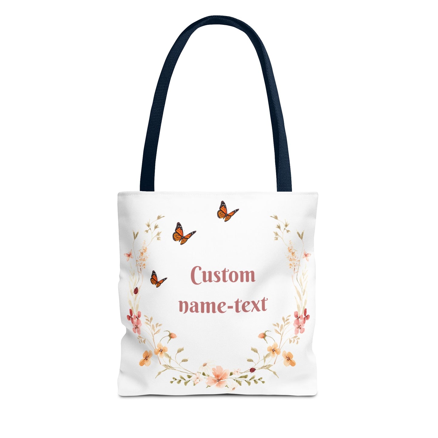 Personalized Tote Bag / Flowery
