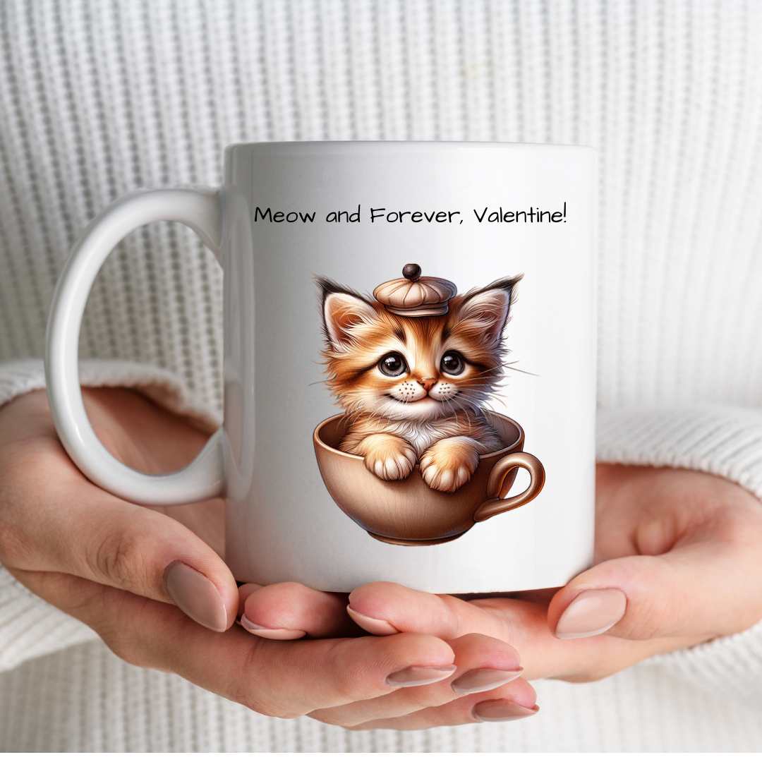 Cat in a Cup Valentine Day Gift
