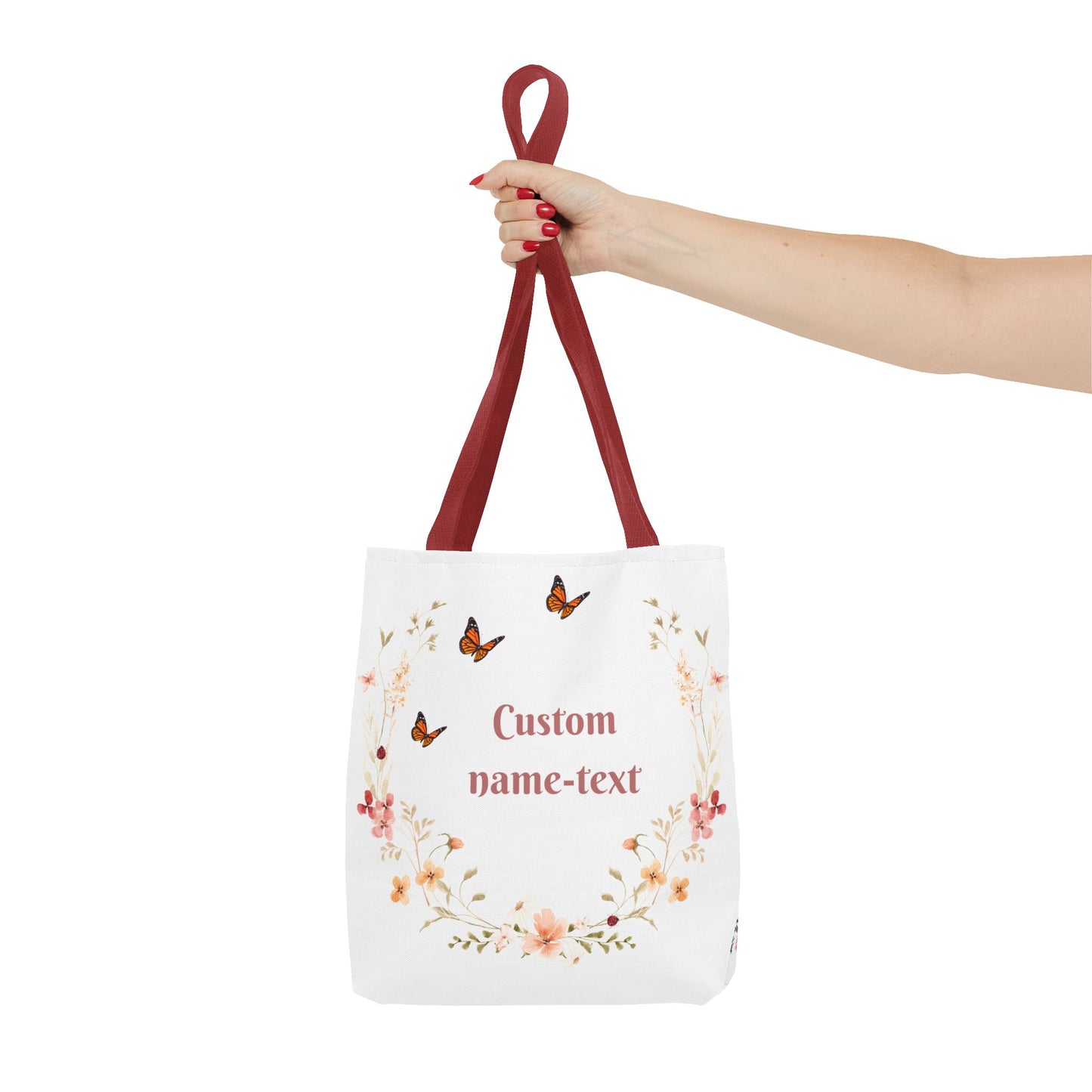 Personalized Tote Bag / Flowery