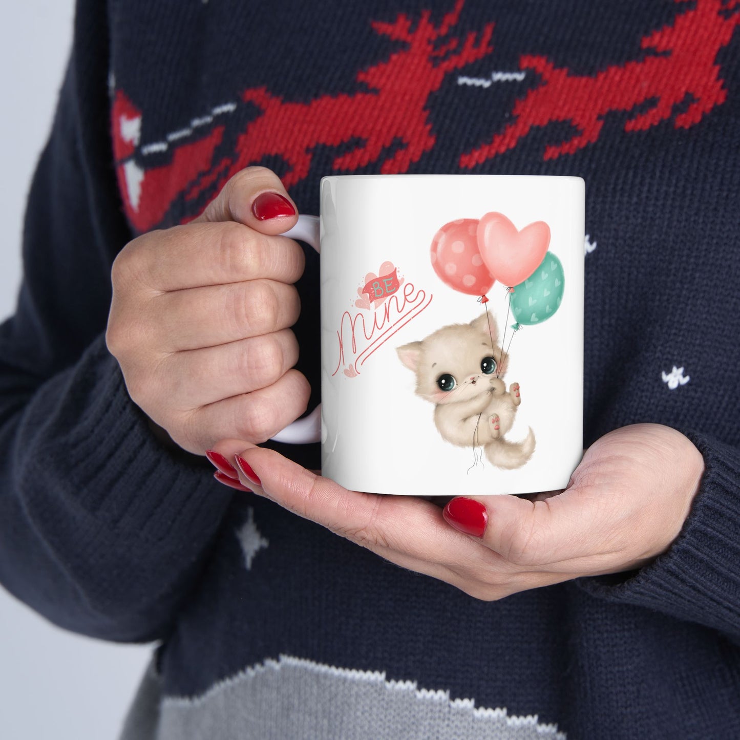 Be Mine Cat Mug Valentine Gift - Romantic Gift