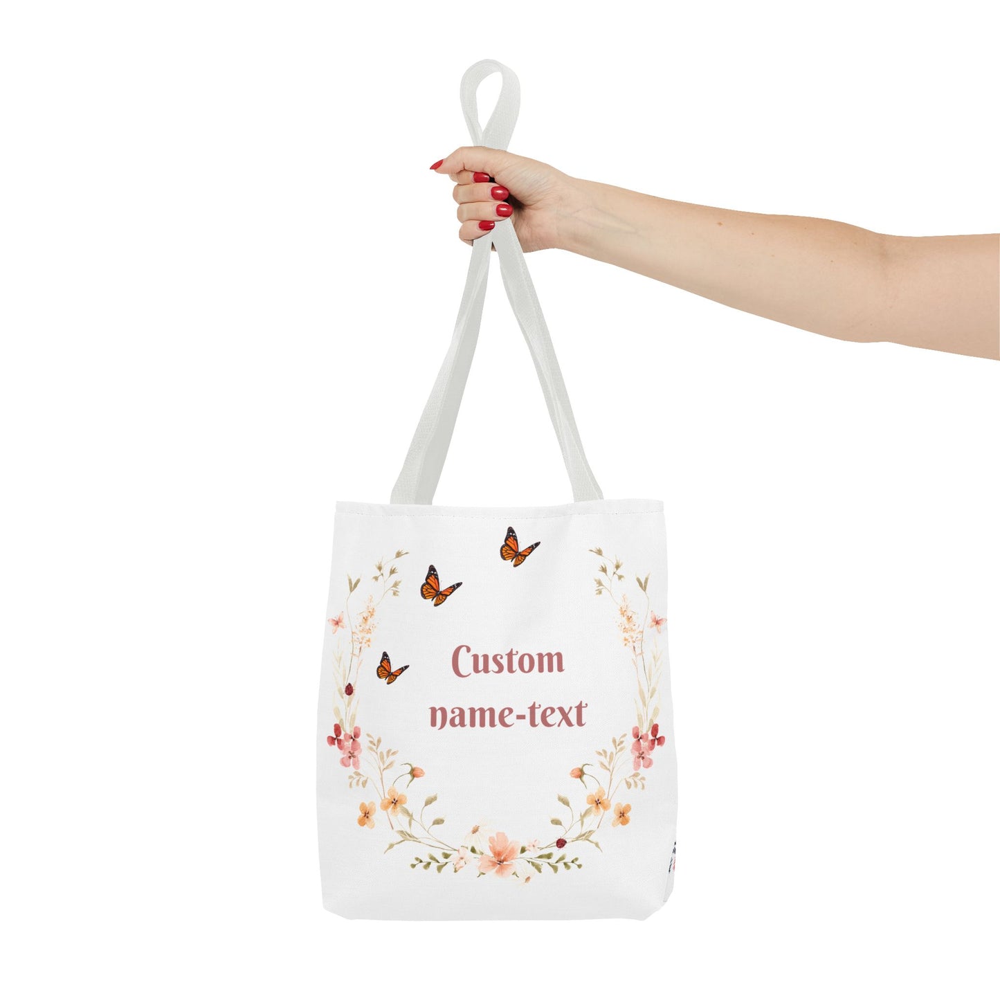 Personalized Tote Bag / Flowery