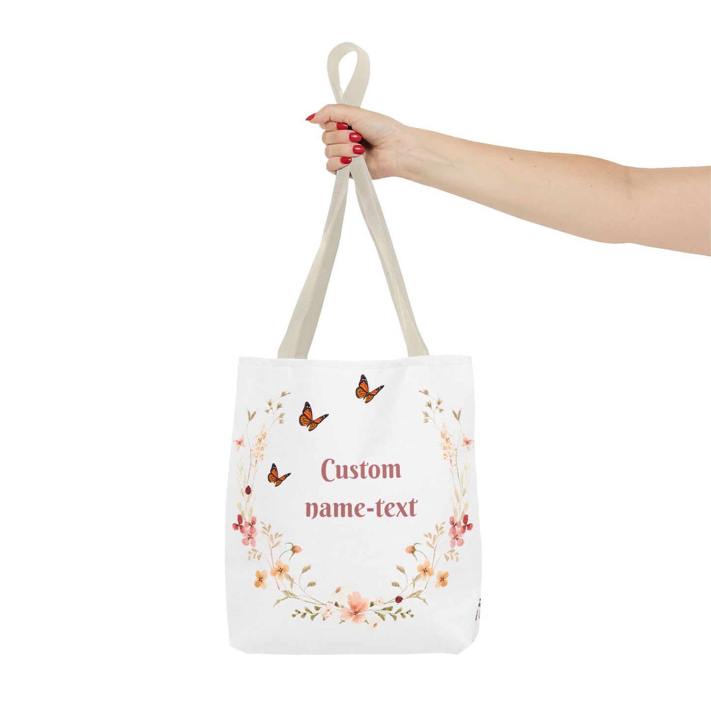 Personalized Tote Bag / Flowery