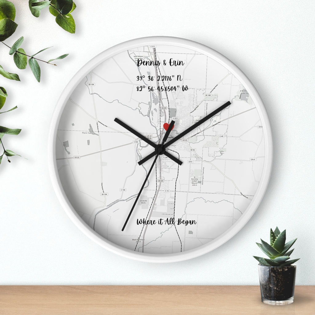TIKTOK ORDER ONLY Personalized Map Clock - Love Story - Wedding & Anniversary Gift