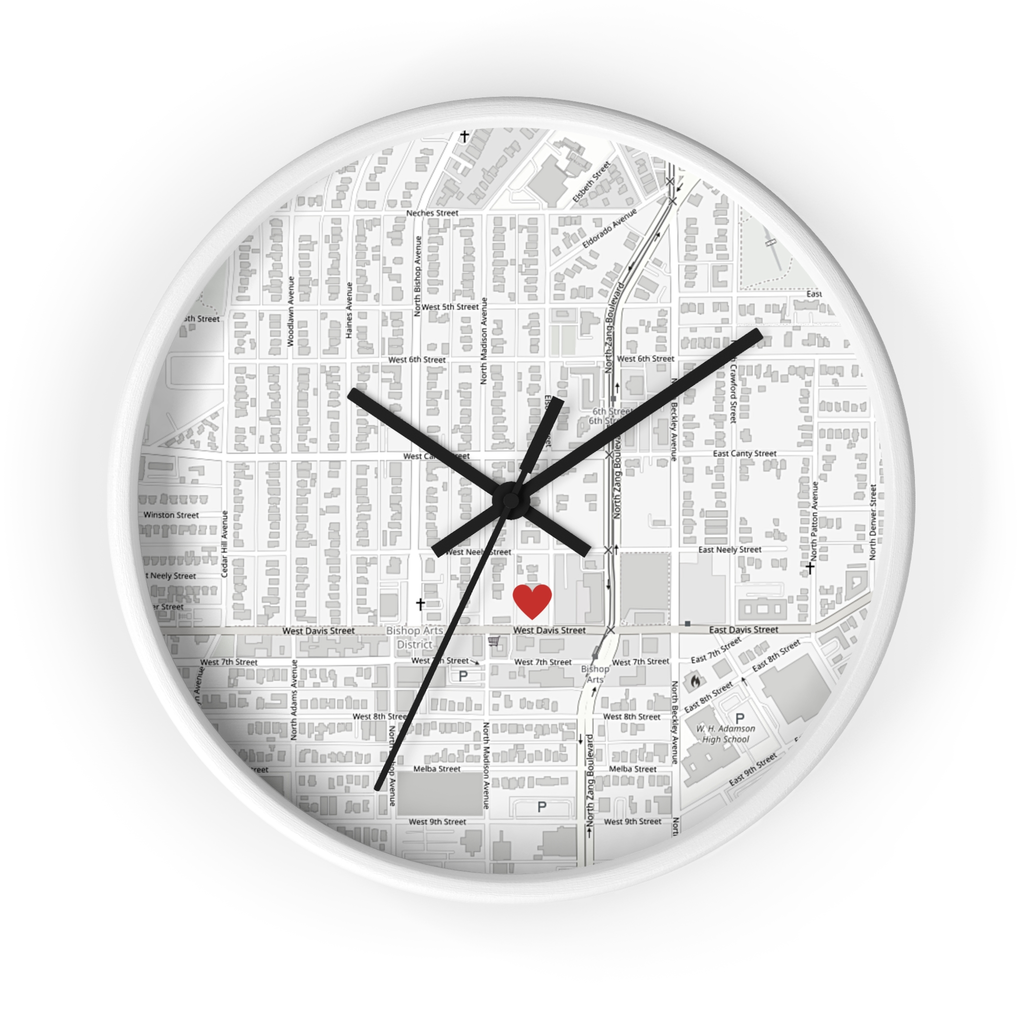 Personalized Map Clock - Love Story Commemoration