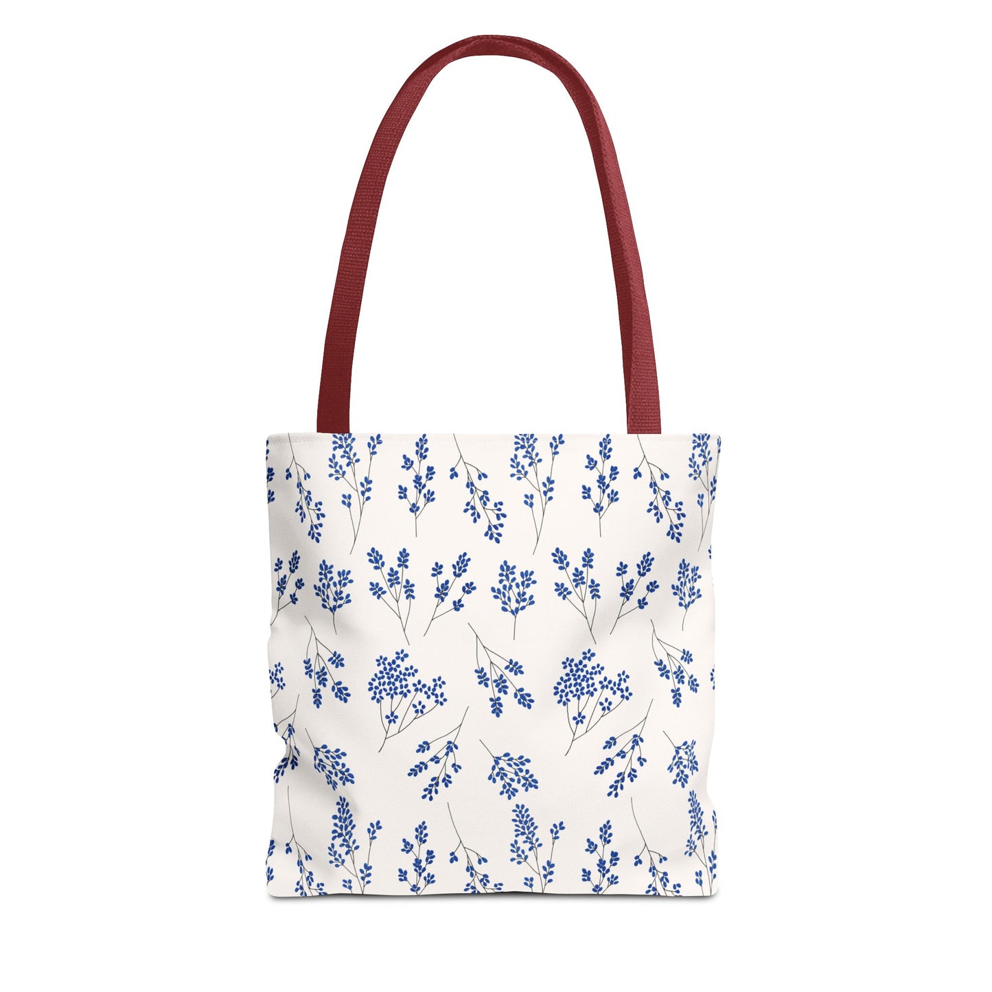 Floral Blue Tote Bag for Women | Durable Tote | Gift for Flower Lovers | Spring Style Bag