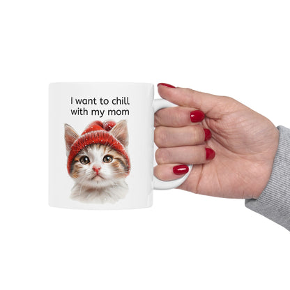Cat Mug for Cat Lovers / Cute Cat with hat