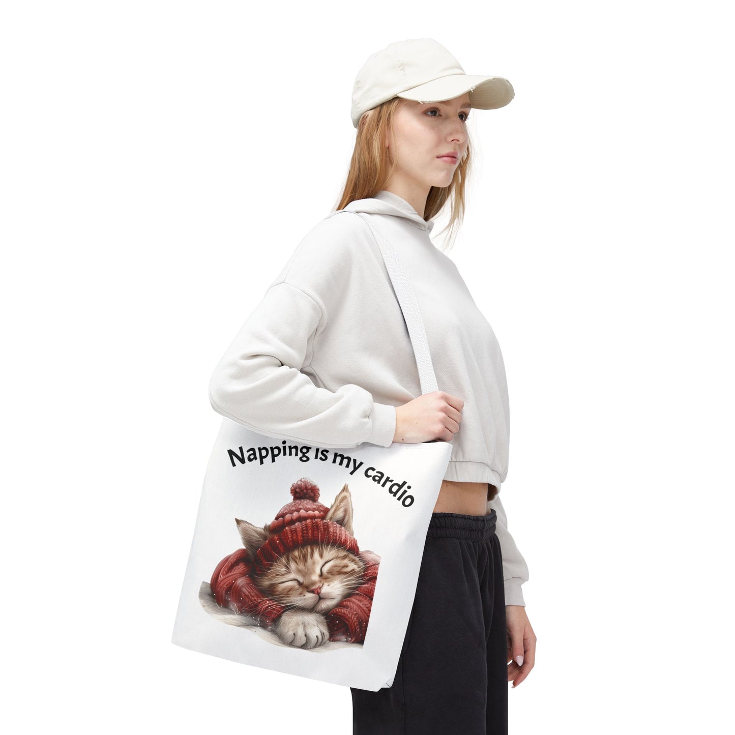 Cat Tote Bag Napping is my Cardio