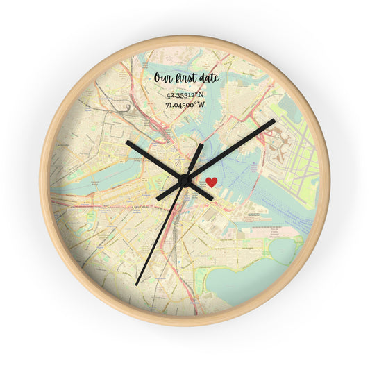 TIKTOK ORDER ONLY Personalized Map Clock - Love Story - Wedding & Anniversary Gift