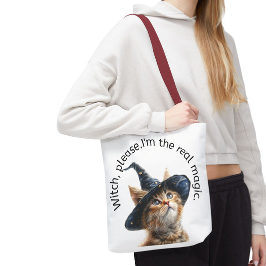 Cute Cat Witch Please Tote Bag