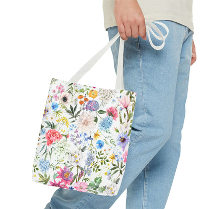 Floral Tote Bag for Women | Durable Flowery Pattern Tote | Gift for Flower Lovers | Spring Style Bag
