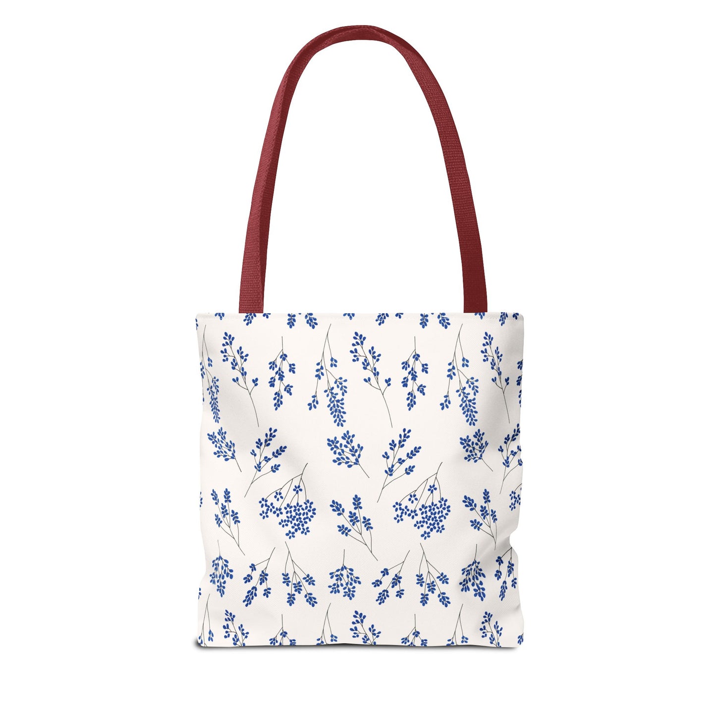 Floral Blue Tote Bag for Women | Durable Tote | Gift for Flower Lovers | Spring Style Bag