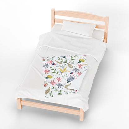 Floral Mom Plush Blanket, Mom Gift, Cozy Home Decor, Soft Throw for Gift,  Flower Pattern Blanket