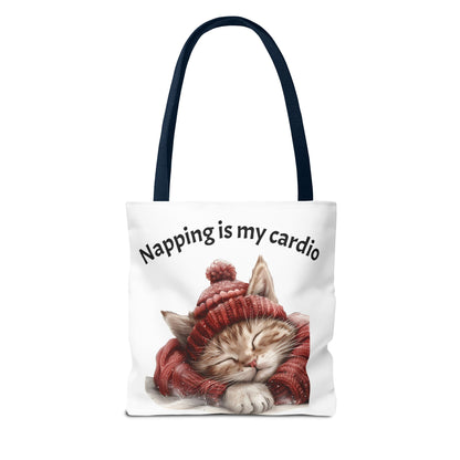 Cat Tote Bag Napping is my Cardio