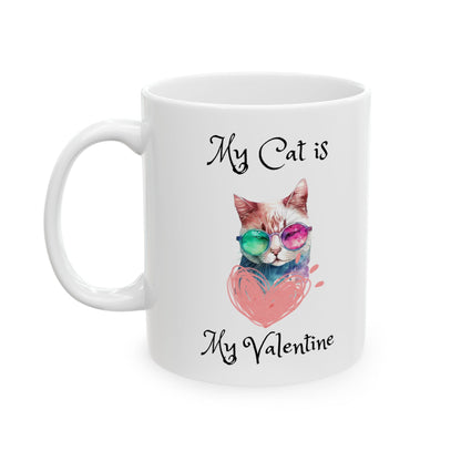 Valentine Cat Mug, (11oz, 15oz)