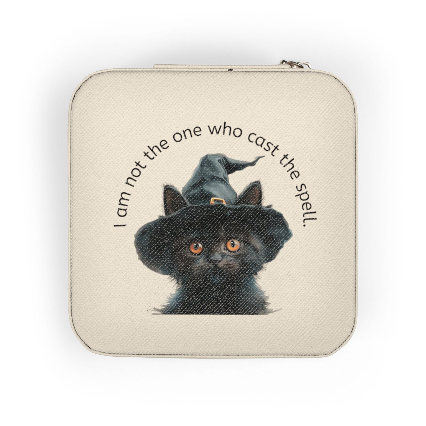 Black Cat Jewelry Travel Case, Cute Organizer, Gift for Cat Lovers, Travel Jewelry Box, Perfect for Special Occasions