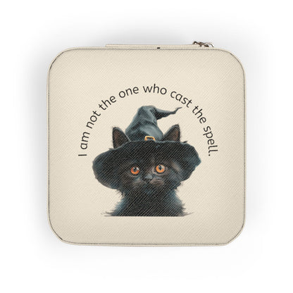 Black Cat Jewelry Travel Case, Cute Organizer, Gift for Cat Lovers, Travel Jewelry Box, Perfect for Special Occasions