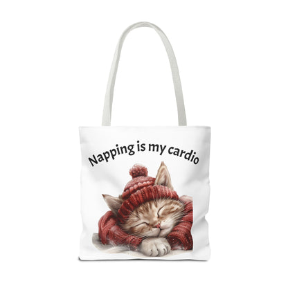 Cat Tote Bag Napping is my Cardio