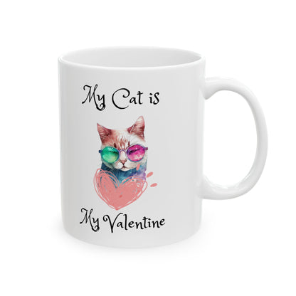 Valentine Cat Mug, (11oz, 15oz)
