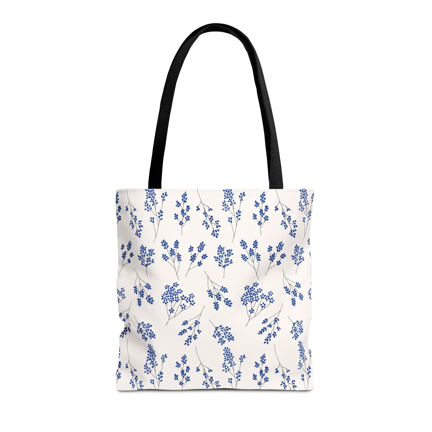 Floral Blue Tote Bag for Women | Durable Tote | Gift for Flower Lovers | Spring Style Bag