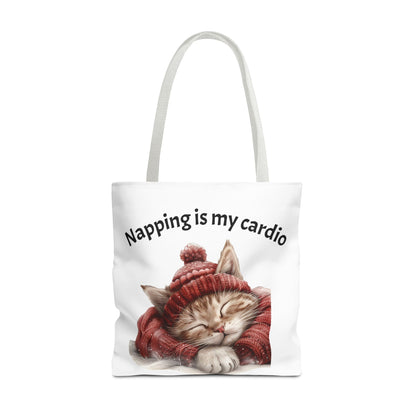 Cat Tote Bag Napping is my Cardio