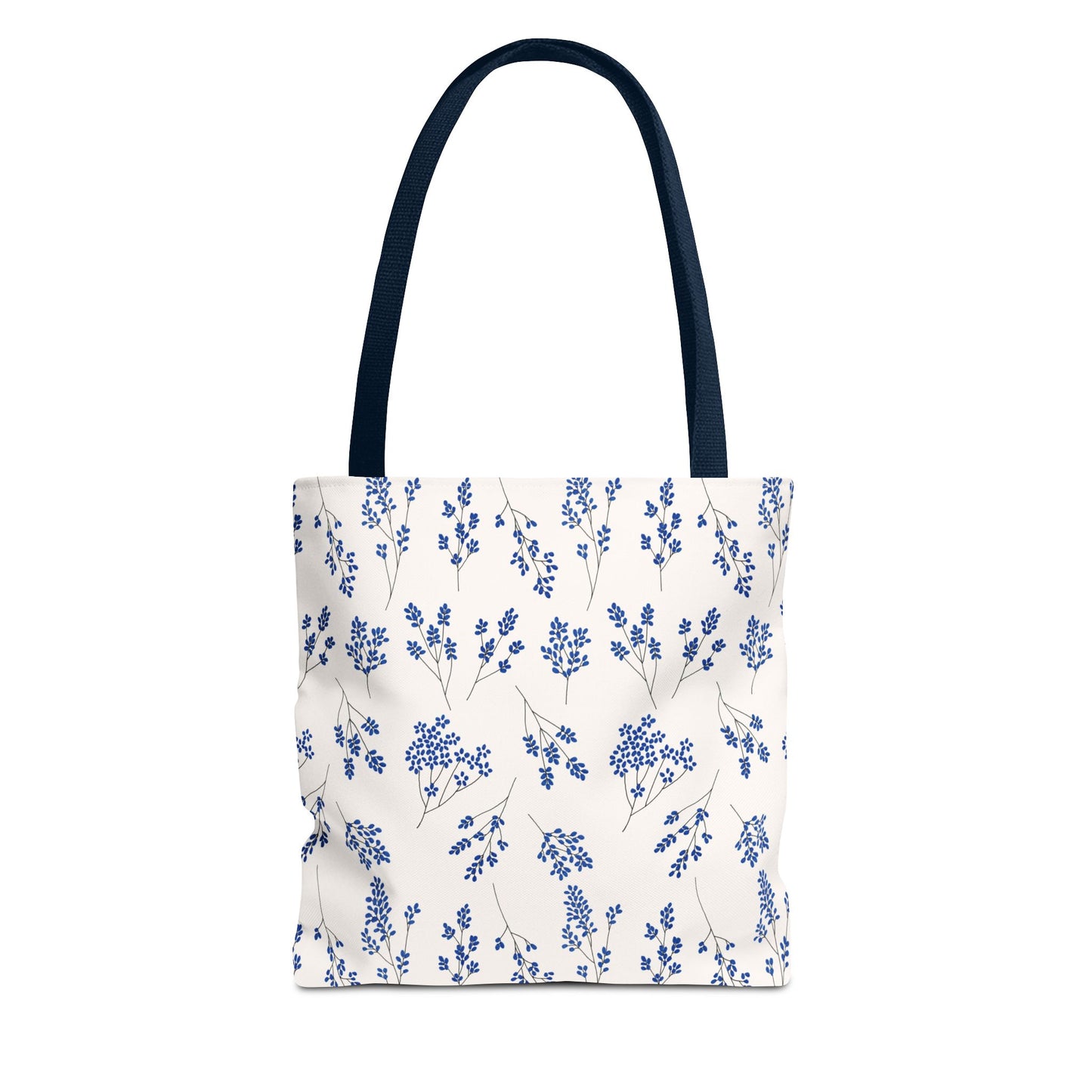Floral Blue Tote Bag for Women | Durable Tote | Gift for Flower Lovers | Spring Style Bag