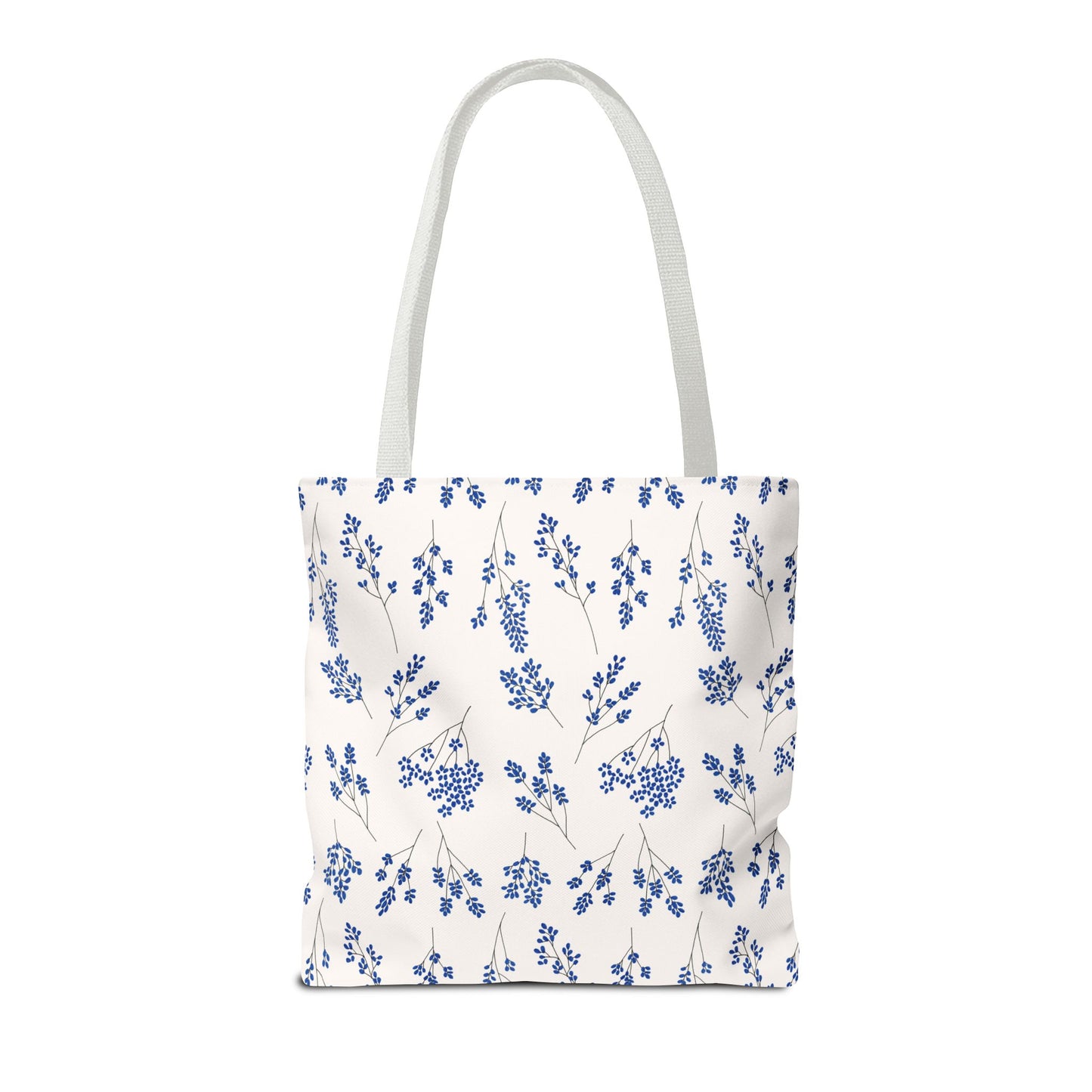 Floral Blue Tote Bag for Women | Durable Tote | Gift for Flower Lovers | Spring Style Bag