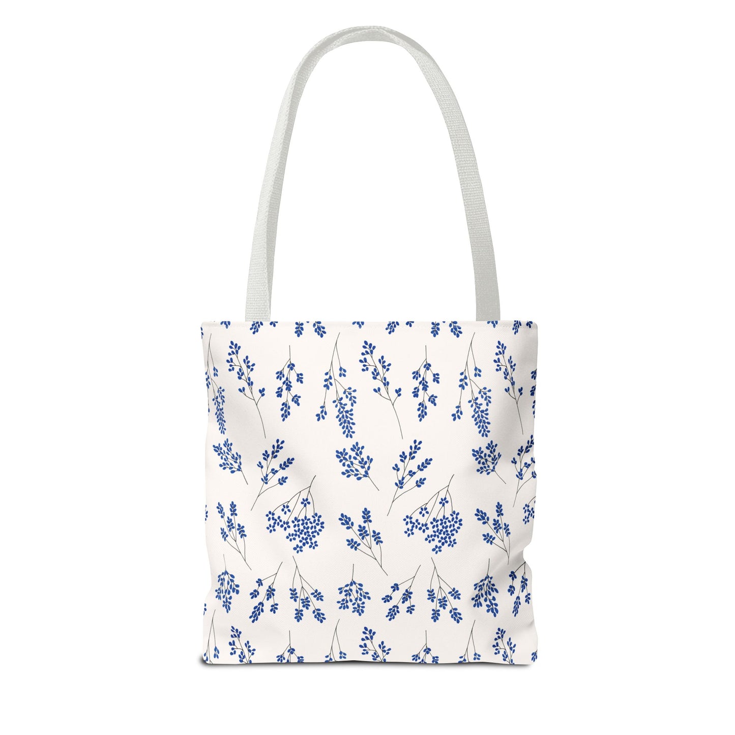 Floral Blue Tote Bag for Women | Durable Tote | Gift for Flower Lovers | Spring Style Bag