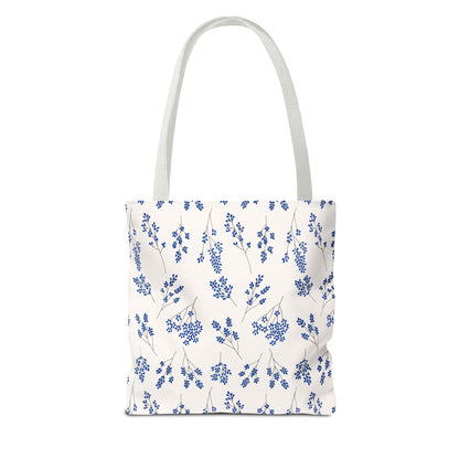 Floral Blue Tote Bag for Women | Durable Tote | Gift for Flower Lovers | Spring Style Bag