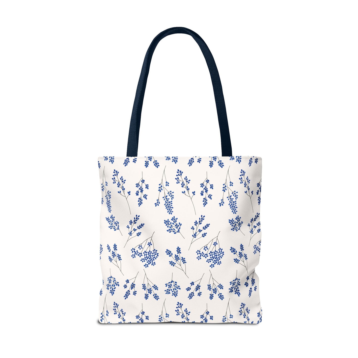 Floral Blue Tote Bag for Women | Durable Tote | Gift for Flower Lovers | Spring Style Bag