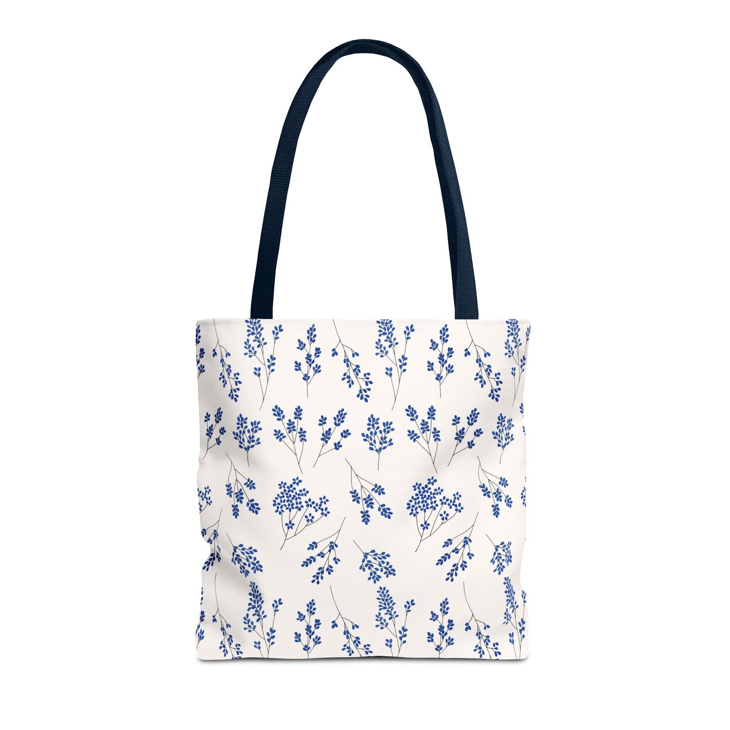 Floral Blue Tote Bag for Women | Durable Tote | Gift for Flower Lovers | Spring Style Bag
