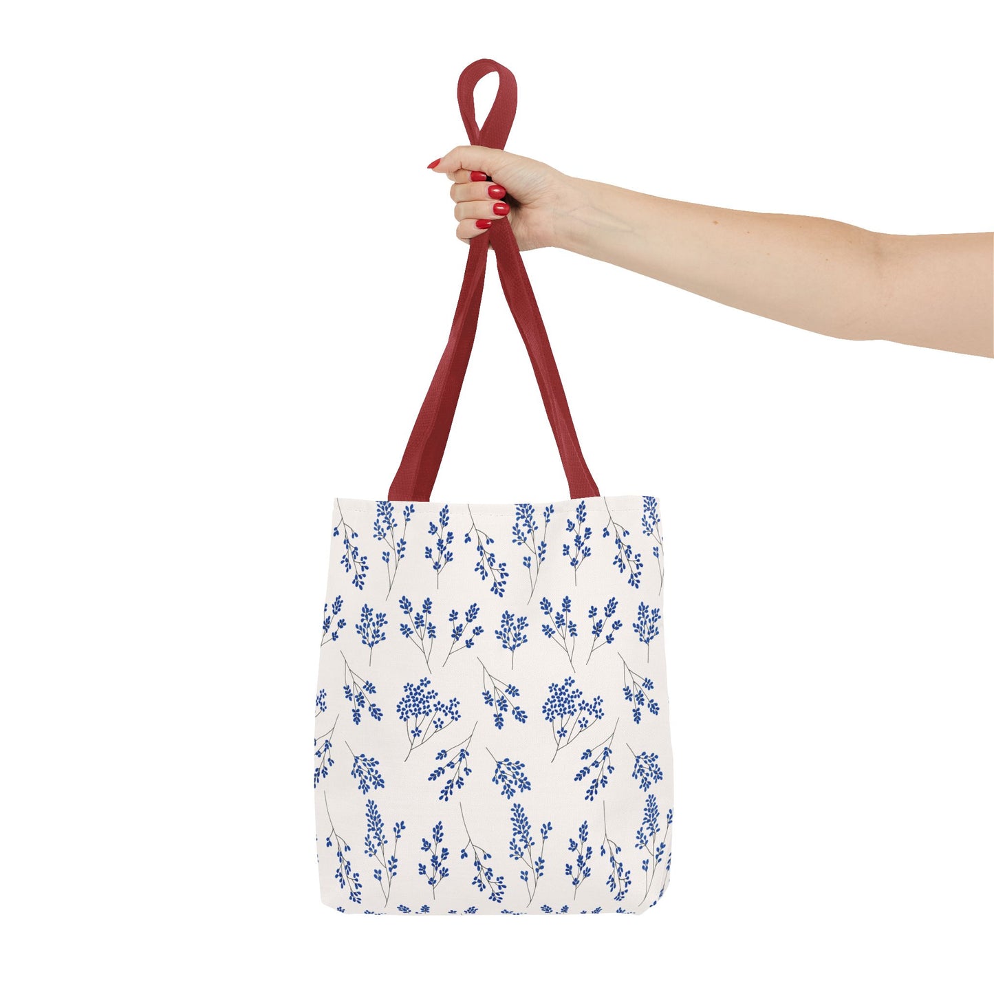Floral Blue Tote Bag for Women | Durable Tote | Gift for Flower Lovers | Spring Style Bag