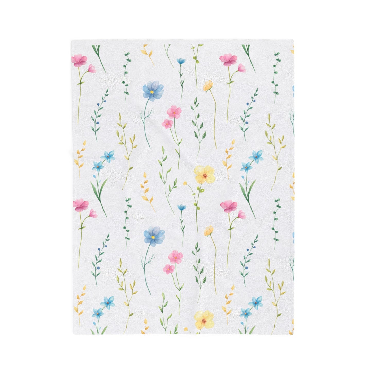 Floral Velveteen Plush Blanket, Mom Gift, Granma Gift, Cozy Home Decor, Soft Throw for Gift, Blanket for Kids, Flower Pattern Blanket