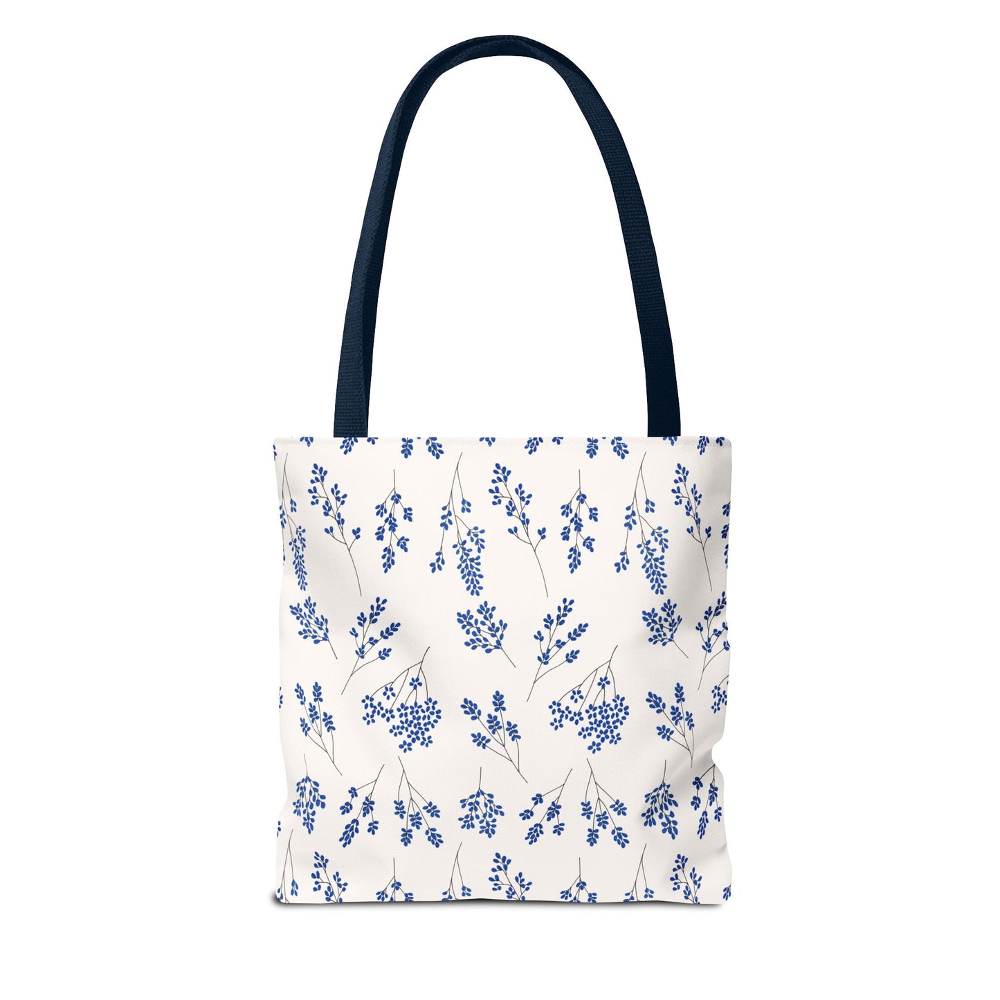 Floral Blue Tote Bag for Women | Durable Tote | Gift for Flower Lovers | Spring Style Bag