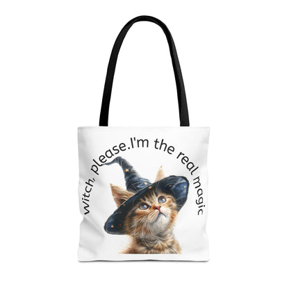 Cute Cat Witch Please Tote Bag