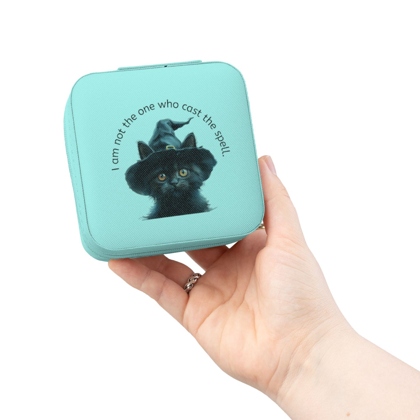 Black Cat Jewelry Travel Case, Cute Organizer, Gift for Cat Lovers, Travel Jewelry Box, Perfect for Special Occasions