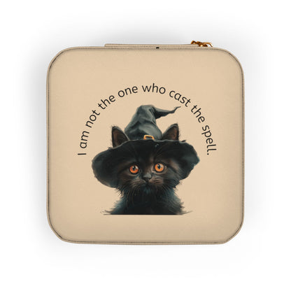 Black Cat Jewelry Travel Case, Cute Organizer, Gift for Cat Lovers, Travel Jewelry Box, Perfect for Special Occasions
