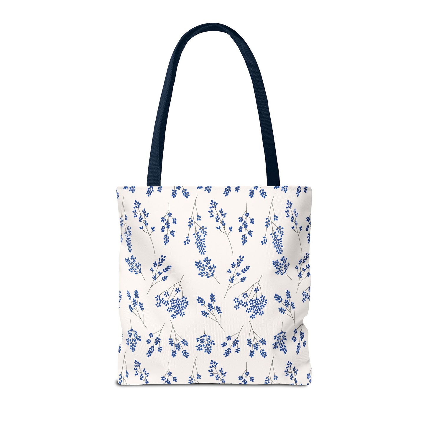 Floral Blue Tote Bag for Women | Durable Tote | Gift for Flower Lovers | Spring Style Bag