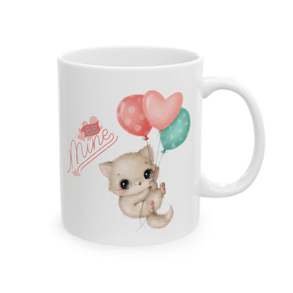 Be Mine Cat Mug Valentine Gift - Romantic Gift