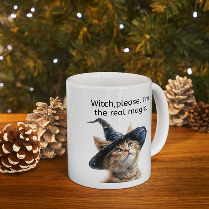 Cat Mug for Cat Lovers/ Witch Vibes/ Cat Moms/ Halloween
