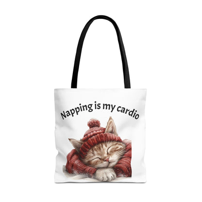 Cat Tote Bag Napping is my Cardio