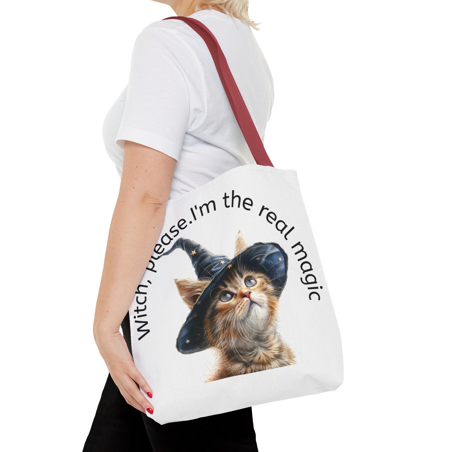 Cute Cat Witch Please Tote Bag