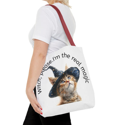 Cute Cat Witch Please Tote Bag
