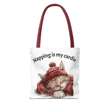 Cat Tote Bag Napping is my Cardio