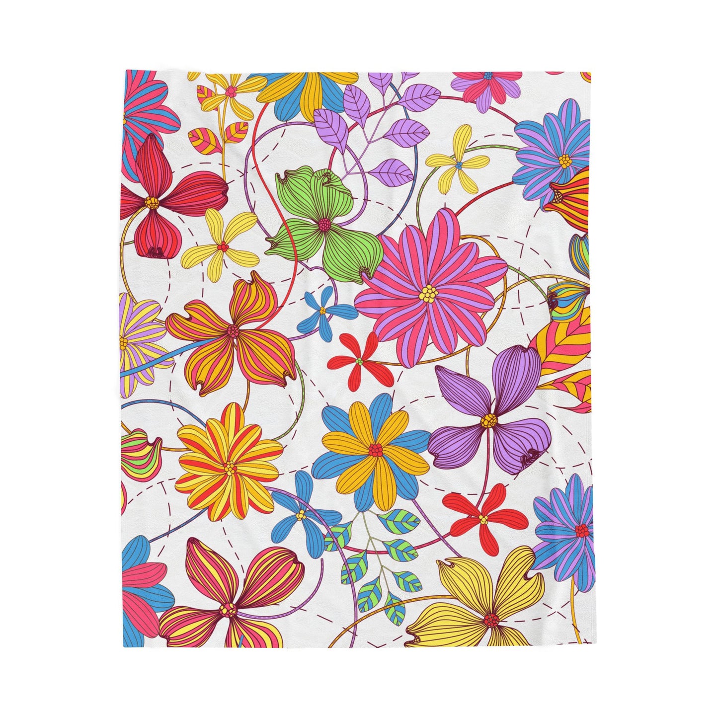 Colourful Floral Mom Plush Blanket, Mother Day, Mom Gift, Cozy Home Decor, Soft Throw for Gift, Blanket for Kids, Flower Pattern Blanket