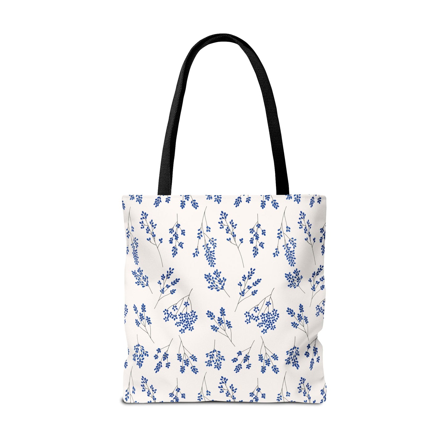 Floral Blue Tote Bag for Women | Durable Tote | Gift for Flower Lovers | Spring Style Bag