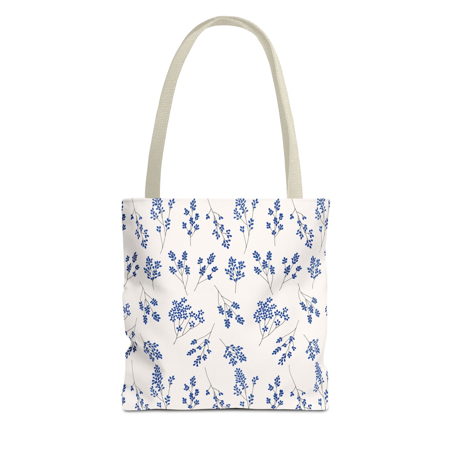 Floral Blue Tote Bag for Women | Durable Tote | Gift for Flower Lovers | Spring Style Bag