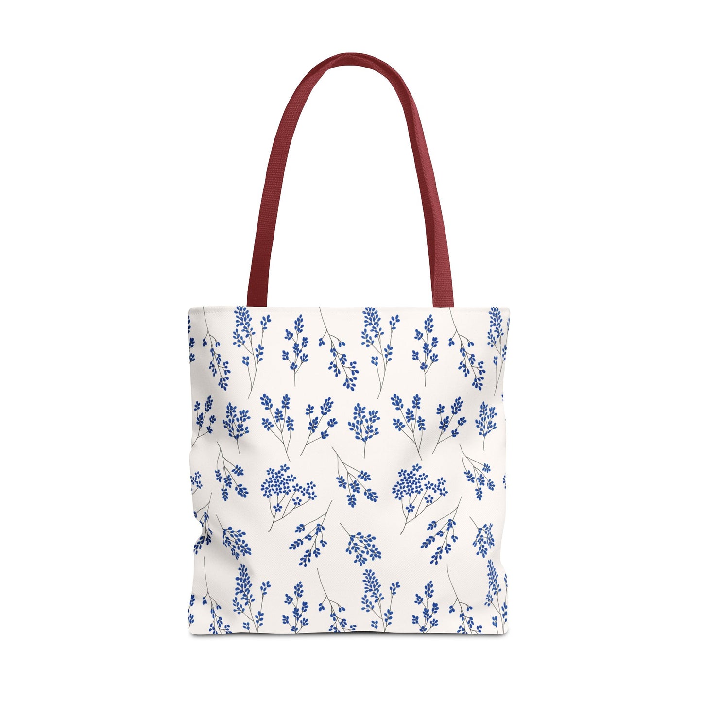 Floral Blue Tote Bag for Women | Durable Tote | Gift for Flower Lovers | Spring Style Bag